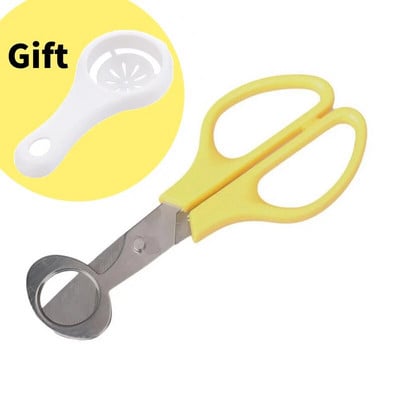 Kiaušinių žirklės nerūdijančio plieno putpelių kiaušinių žirklinis atidarytuvas žaliavinio kiaušinio atvirų peilių kirpimo mašinėlės kūrybinių įrankių rinkinys virtuvės reikmenims