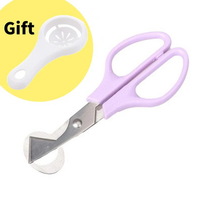 Kiaušinių žirklės nerūdijančio plieno putpelių kiaušinių žirklinis atidarytuvas žaliavinio kiaušinio atvirų peilių kirpimo mašinėlės kūrybinių įrankių rinkinys virtuvės reikmenims