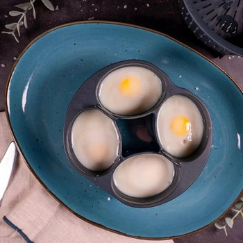 4 λαθροκυνηγοί αυγών IN1 για TM5 TM6 Εργαλεία κουζίνας αυγών PP κατηγορίας τροφίμων Εργαλεία φόρμας σχάρα αυγών Πολυλειτουργικός δίσκος ατμού Συσκευές μαγειρέματος κουζίνας