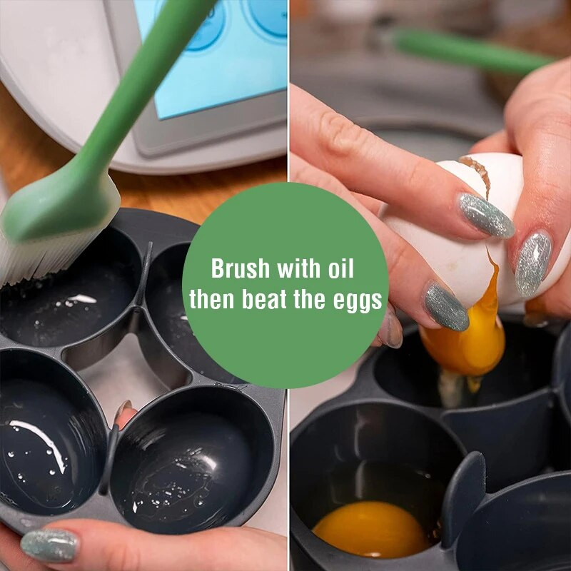 4 IN1 kiaušinių brakonieriai, skirti TM5 TM6 Maisto klasės PP kiaušinių virimo įrankiai Kiaušinių stovo formelės Daugiafunkcinis garintuvo padėklas Virtuvės gaminimo įtaisai