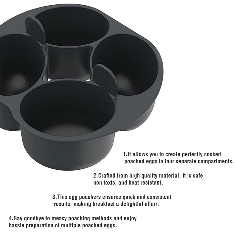 4 IN1 kiaušinių brakonieriai, skirti TM5 TM6 Maisto klasės PP kiaušinių virimo įrankiai Kiaušinių stovo formelės Daugiafunkcinis garintuvo padėklas Virtuvės gaminimo įtaisai