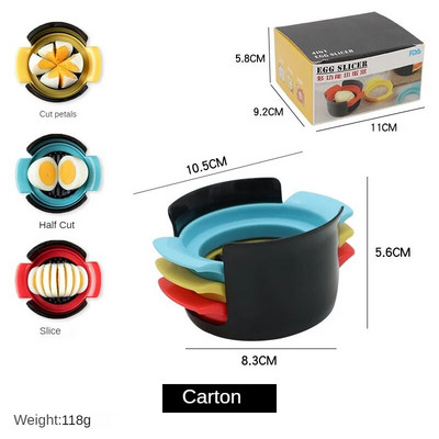 Kiaušinių pjaustyklė 3 viename Supjaustyti kiaušiniai Virti kiaušiniai Pjaustyklė Naminiai vaisiai Dešra Skintos gėlės Bento formuotojas Virtuvės priedai Apsaugo nuo rūdžių