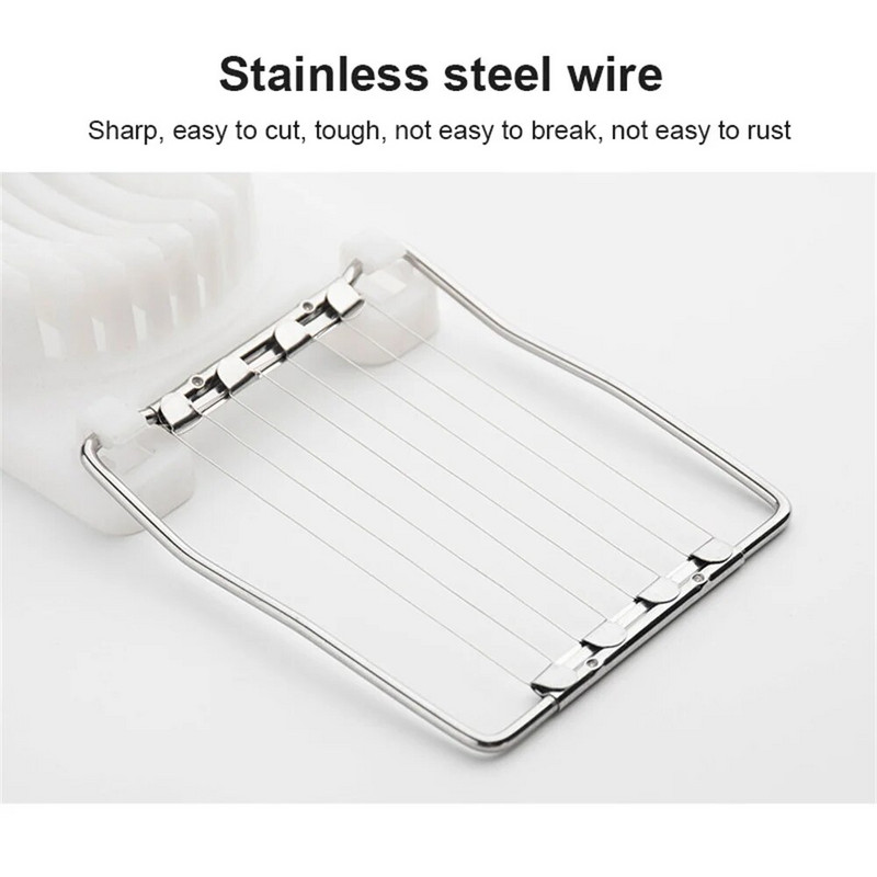 Nerūdijantis plienas Sutaupykite laiko Patogios kelios funkcijos Populiarios prekės Tvirta konstrukcija Aukščiausio įvertinimo kiaušinių pjaustytuvas Lengva naudoti