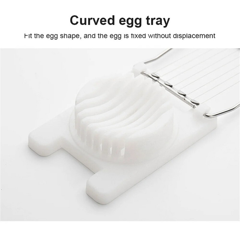 Nerūdijantis plienas Sutaupykite laiko Patogios kelios funkcijos Populiarios prekės Tvirta konstrukcija Aukščiausio įvertinimo kiaušinių pjaustytuvas Lengva naudoti