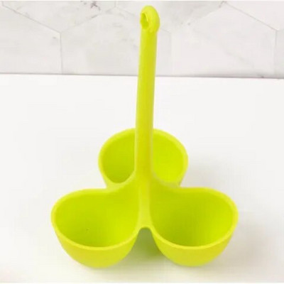 Creative 3 skylučių kiaušinių laikiklis silikoninis kiaušinių garintuvas Namų virimo indai, atsparūs vandeniui virtų kiaušinių indų padėklai