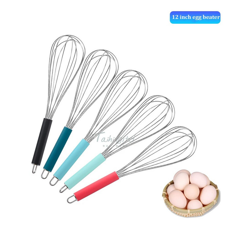 Nerūdijančio plieno rankinis kiaušinių plakiklis silikoninis balionas kepimo įrankiai pienas grietinėlė sviesto plakiklis maišytuvas Virtuvės priedai dalykėliai