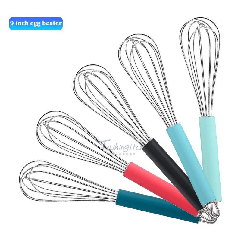 Nerūdijančio plieno rankinis kiaušinių plakiklis silikoninis balionas kepimo įrankiai pienas grietinėlė sviesto plakiklis maišytuvas Virtuvės priedai dalykėliai