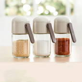 Dozator de sare de dozare 0,5G Tip de apăsare Dispenser de sare Rezervor de sare Sticlă de zahăr Condiment Piper Salină Borcan cutie Sticlă