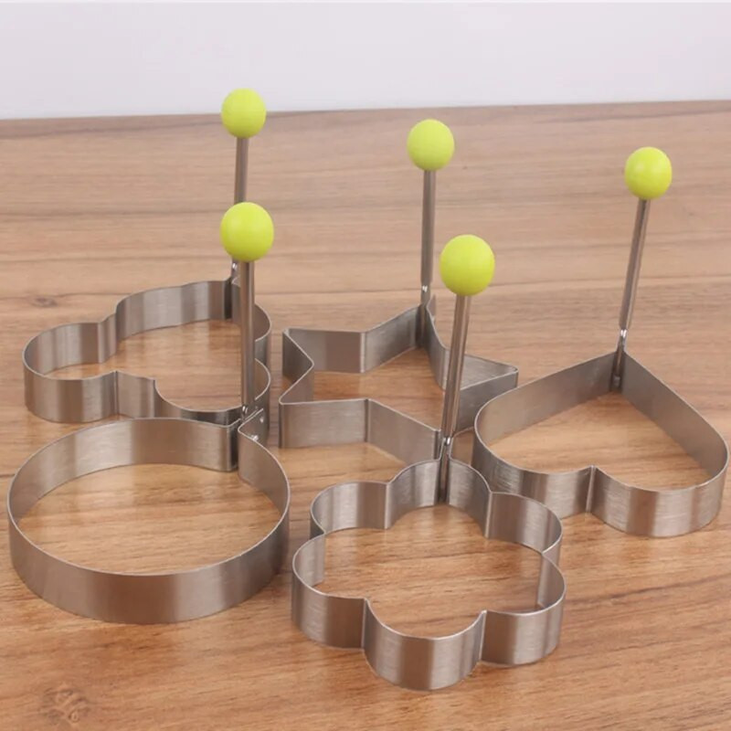 1vnt Nerūdijančio plieno animacinių filmų keptų kiaušinių formelės staigmenos pusryčiai Blynų laikiklis virtuvės reikmenų gaminimo įrankis