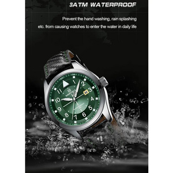 Най-добра марка мъжки кварцови часовници NAVIFORCE Бизнес светещ водоустойчив часовник с кожена каишка Ръчни часовници за мъже Relogio Masculino