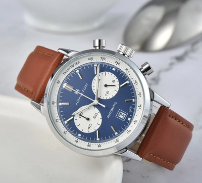 HAMILTON kvarcinis laikrodis vyrams Populiariausias prabangus odinis dirželis Chronografas sportinis rankinis vyriškas verslo šviesus madingas vyriškas laikrodis