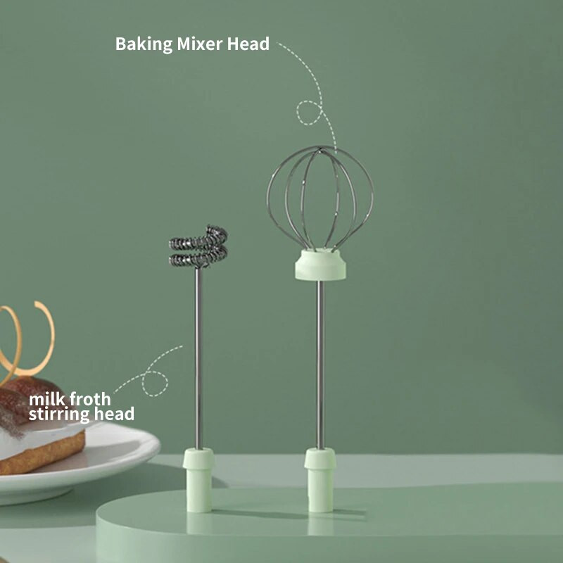 2 viename Keičiamos maišymo galvutės Rankinis elektrinis pieno putos plakiklis 3 greičių kavos plaktuvas Kiaušinių plakiklis Įkraunamas putų gaminimo įrankis