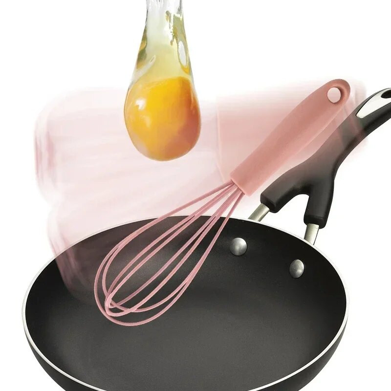 1vnt silikoninis kiaušinių plaktuvas Rankinis rankų darbo kiaušinių plakiklis grietinėlės putų aparatas Pienas Kava kiaušinių maišymo įrankiai Virtuvės priedai