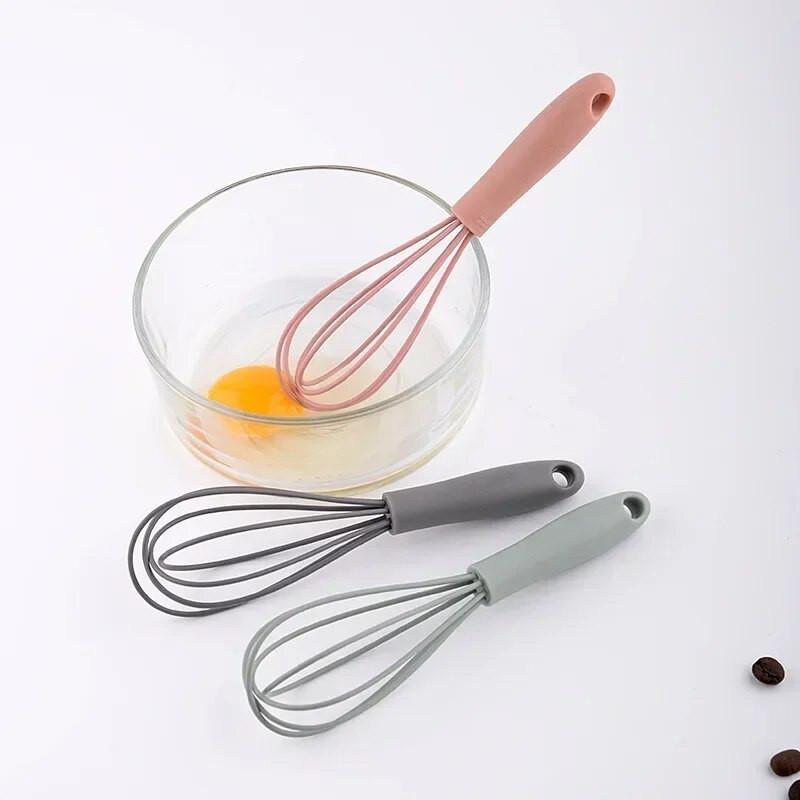 1vnt silikoninis kiaušinių plaktuvas Rankinis rankų darbo kiaušinių plakiklis grietinėlės putų aparatas Pienas Kava kiaušinių maišymo įrankiai Virtuvės priedai