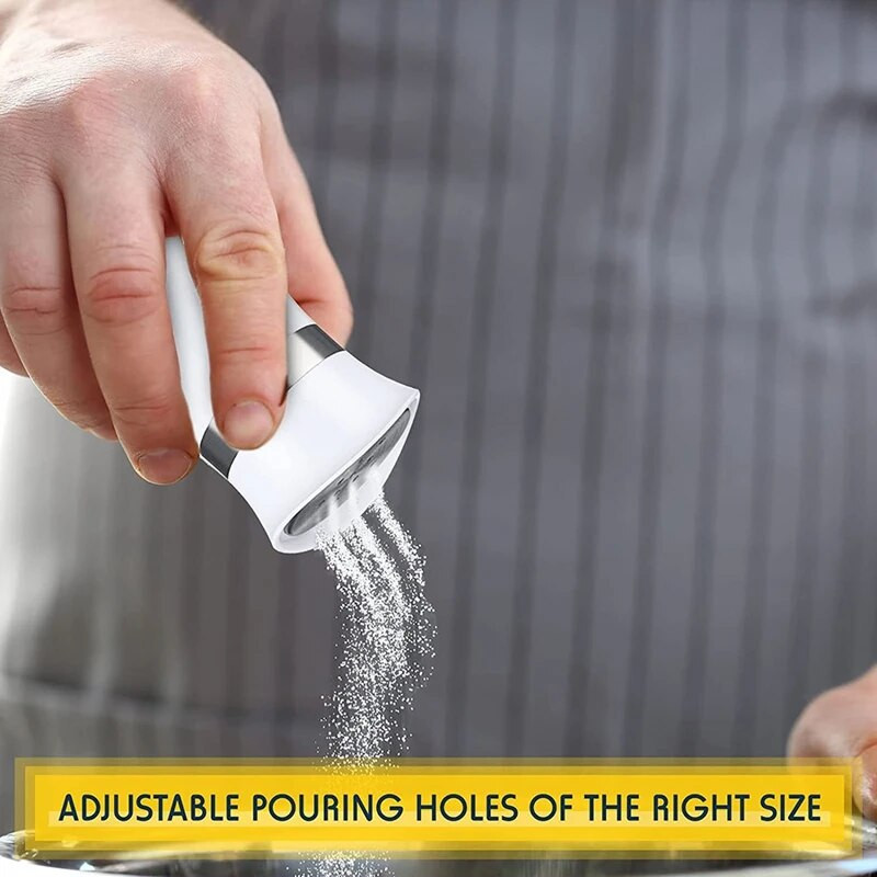 Pakartotinai užpildomos druskos ir pipirų plaktuvų prieskonių dėžutė su reguliuojamomis išpylimo angomis Prieskonių dozatoriaus stiklainiai Virtuvės įrankiai