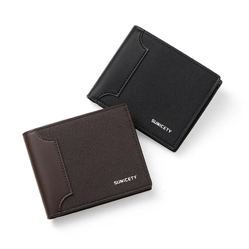 Rfid blokavimo apsauga Vyriška piniginė Kreditinės kortelės turėtojas Mini verslo monetų piniginė su didelės talpos aukštos kokybės pinigų maišeliu