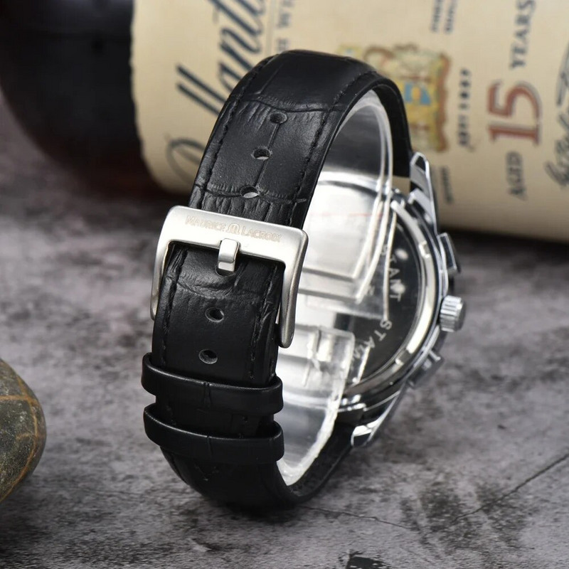 Maurice'as Lacroix Aikon Tide vyriškas laikrodis su guminiu dirželiu, vandeniui atsparus kvarcinis išmanusis laikrodis vyrams Sportas Reloj Hombre Prabangus AAA laikrodis