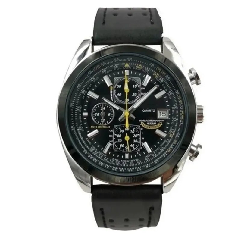 Vyriški laikrodžiai, atsparūs vandeniui, daugiafunkciniai išgalvoti apvalūs prabangūs tendencijų kvarciniai laikrodžiai, nerūdijantis automatinis vyriškas laikrodis