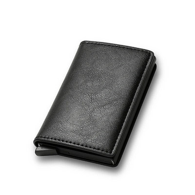 Portofel din aluminiu RFID pentru bărbați Suport carduri Poșetă Fibră de carbon pentru bărbați Portofel inteligent subțire și subțire pentru afaceri Suport card de credit Carcasă Suport pentru note