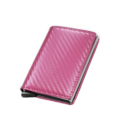 Portofel din aluminiu RFID pentru bărbați Suport carduri Poșetă Fibră de carbon pentru bărbați Portofel inteligent subțire și subțire pentru afaceri Suport card de credit Carcasă Suport pentru note