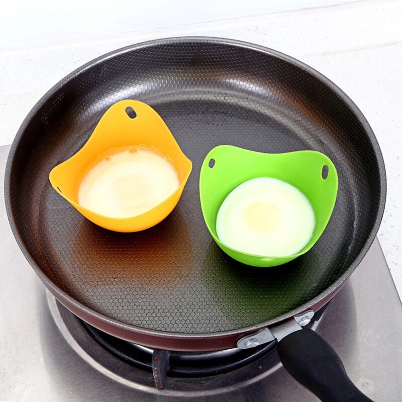 4 τεμάχια σιλικόνης Egg Poacher Poaching Pods Poaching Pan Mold Mold Mould Egg Bowl Rings Cooker Boiler Κουζίνα Εργαλείο μαγειρικής Αξεσουάρ Gadget