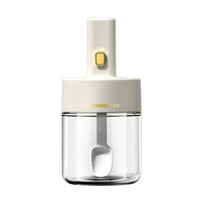 Borcan telescopic pentru condimente Capac cu lingură Cutie integrată pentru condimente Borcan sigilat cu sare Borcan pentru condimente pentru casă Sticlă pentru condimente pentru bucătărie