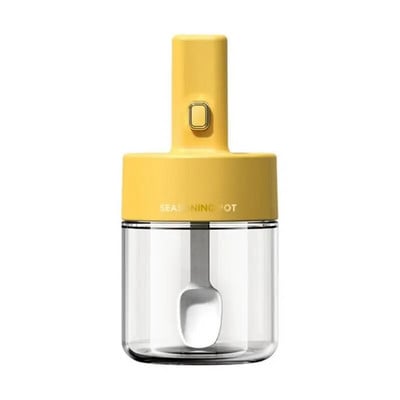 Borcan telescopic pentru condimente Capac cu lingură Cutie integrată pentru condimente Borcan sigilat cu sare Borcan pentru condimente pentru casă Sticlă pentru condimente pentru bucătărie