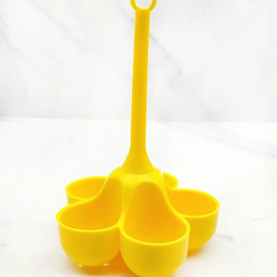 1 vnt. Silikono garų kiaušinių stovo kiaušinių laikiklis, atsparus aukštai temperatūrai, 5 skylių garuose virtų kiaušinių dėklo virtuvės prietaisai