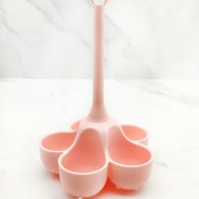 1 vnt. Silikono garų kiaušinių stovo kiaušinių laikiklis, atsparus aukštai temperatūrai, 5 skylių garuose virtų kiaušinių dėklo virtuvės prietaisai