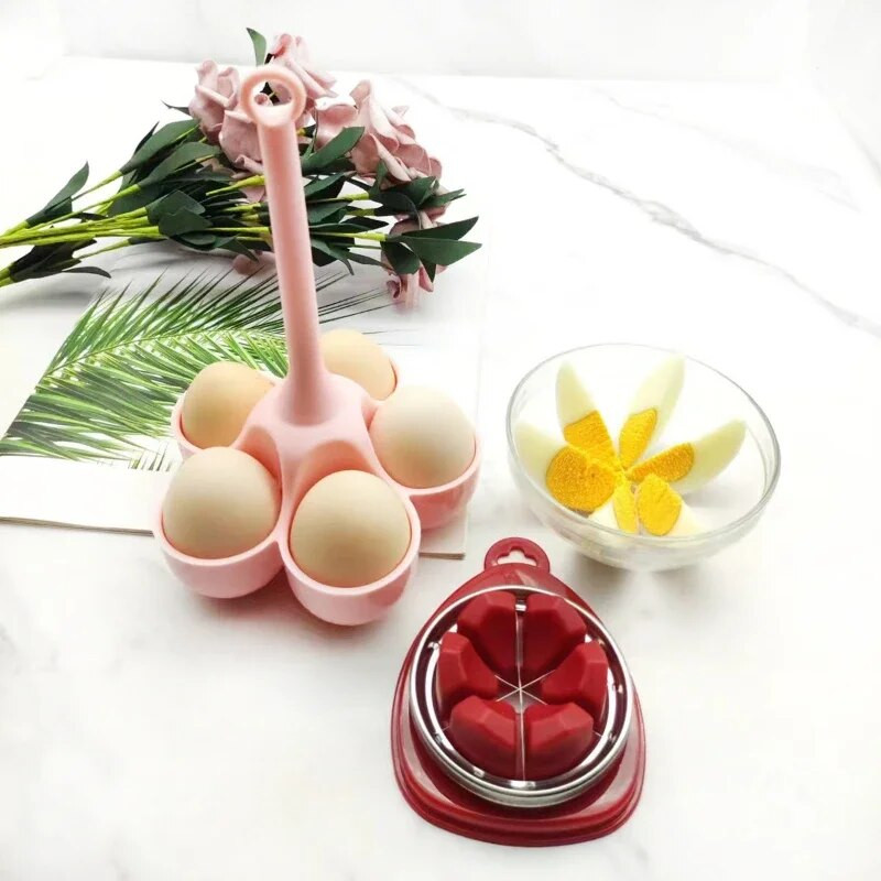 1 vnt. Silikono garų kiaušinių stovo kiaušinių laikiklis, atsparus aukštai temperatūrai, 5 skylių garuose virtų kiaušinių dėklo virtuvės prietaisai