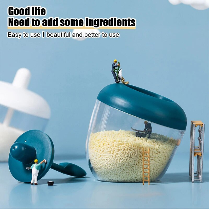 Kuhinjska soljenka Staklenka sa žlicom Kutija za začine za papar Alat za začine otporan na vlagu Solanica Organizator kuhinjskih gadgeta