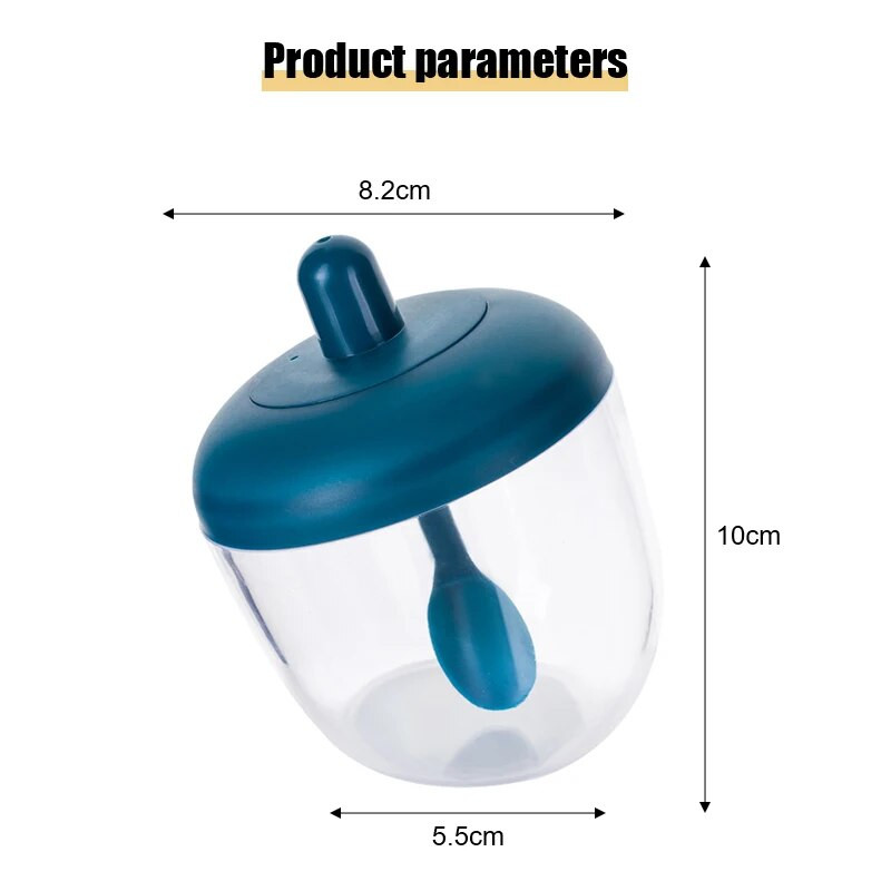 Kuhinjska soljenka Staklenka sa žlicom Kutija za začine za papar Alat za začine otporan na vlagu Solanica Organizator kuhinjskih gadgeta