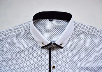 Бяла мъжка риза с голям размер 4XL, 2023 г., нови бизнес ризи с дълъг ръкав, прилепнала яка с копчета и яка с добро качество