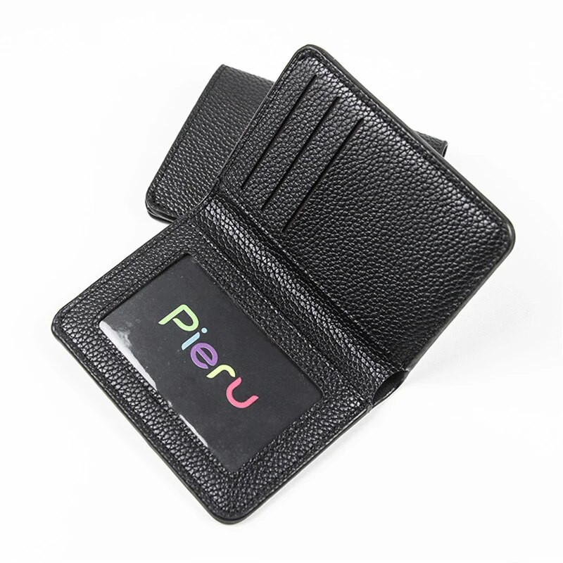 Itin plona ličių rašto odinė piniginė vyrams Daugiafunkcinis kreditinių kortelių krepšys vizitinės kortelės banko kortelių laikiklis mini piniginė