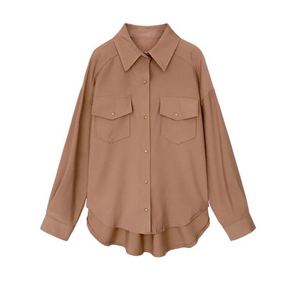 2022. Bijela elegantna košulja na kopčanje Ženska jesen Nova labava bluza dugih rukava Jakna za sunčanje Ženske vintage majice Blusas Mujer
