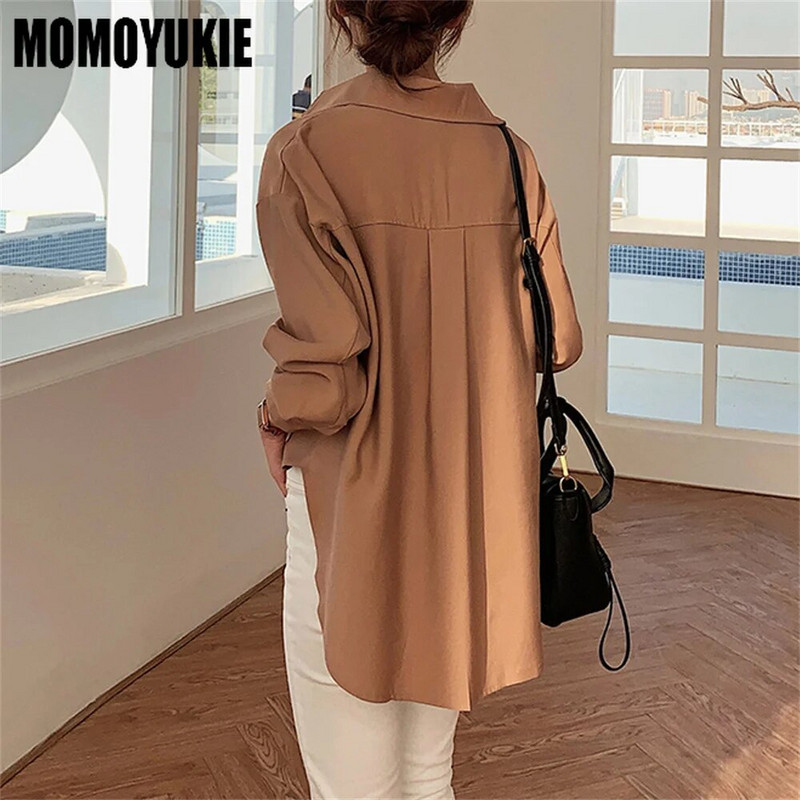 2022. Bijela elegantna košulja na kopčanje Ženska jesen Nova labava bluza dugih rukava Jakna za sunčanje Ženske vintage majice Blusas Mujer