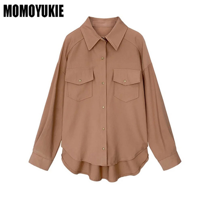 2022. Bijela elegantna košulja na kopčanje Ženska jesen Nova labava bluza dugih rukava Jakna za sunčanje Ženske vintage majice Blusas Mujer