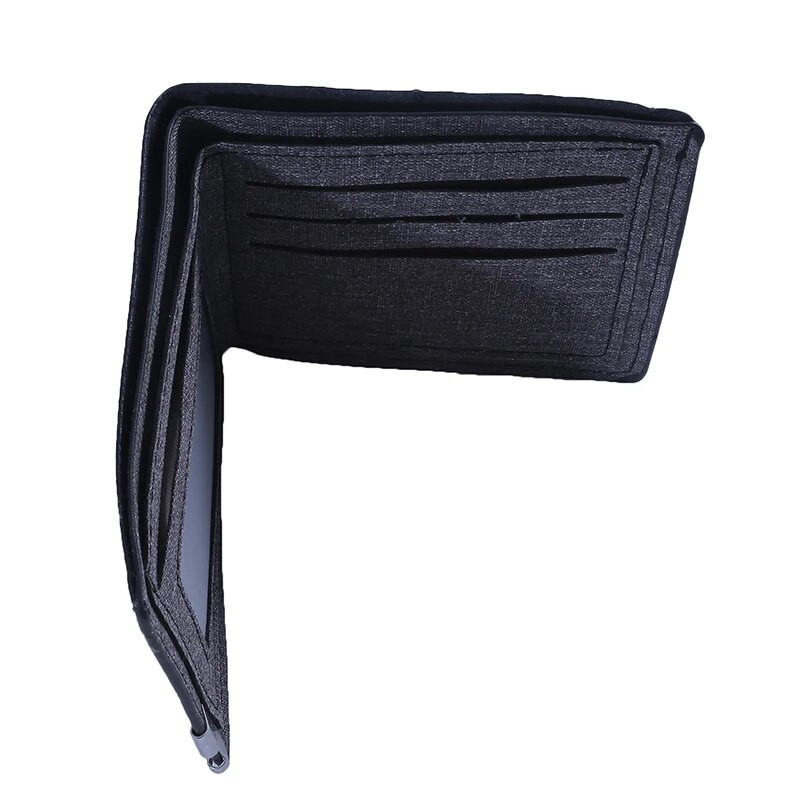 Paprasta madinga džinsinė piniginė, horizontali pinigų segtukas, didelės talpos kelių kortelių bilietų laikiklis vyrams