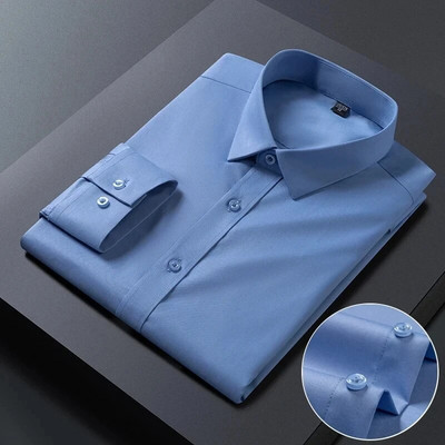 Nove rastezljive muške košulje protiv bora za 2023. Majice dugih rukava za uske kroje Camisa Social Business bluza Bijela košulja