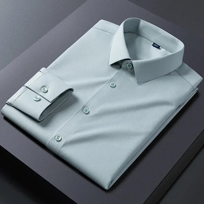 Nove rastezljive muške košulje protiv bora za 2023. Majice dugih rukava za uske kroje Camisa Social Business bluza Bijela košulja