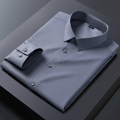 Nove rastezljive muške košulje protiv bora za 2023. Majice dugih rukava za uske kroje Camisa Social Business bluza Bijela košulja