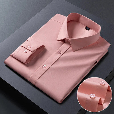 Nove rastezljive muške košulje protiv bora za 2023. Majice dugih rukava za uske kroje Camisa Social Business bluza Bijela košulja