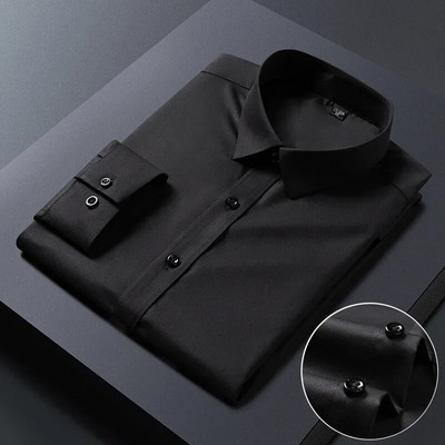 Nove rastezljive muške košulje protiv bora za 2023. Majice dugih rukava za uske kroje Camisa Social Business bluza Bijela košulja
