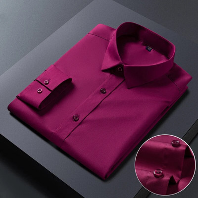 Nove rastezljive muške košulje protiv bora za 2023. Majice dugih rukava za uske kroje Camisa Social Business bluza Bijela košulja
