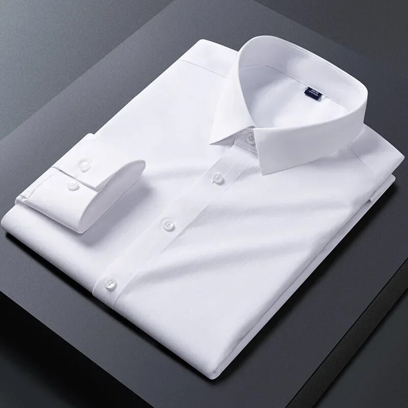 Nove rastezljive muške košulje protiv bora za 2023. Majice dugih rukava za uske kroje Camisa Social Business bluza Bijela košulja