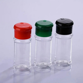 Βαζάκια μπαχαρικών Πλαστικό μπουκάλι κουζίνας Αναδευτήρας αλατιού και πιπεριού Δοχείο καρυκευμάτων για μπάρμπεκιου Κουτί αποθήκευσης καρυκευμάτων Καπάκι Ράφι τροφίμων