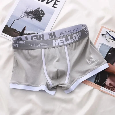 Chiloți pentru bărbați Boxer din bumbacShort Lenjerie de corp pentru bărbați Boxeri pentru bărbați Chiloți respirabili în U convex pentru bărbați Sexy Plus Size