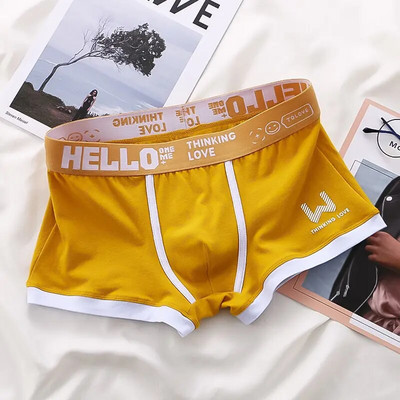 Chiloți pentru bărbați Boxer din bumbacShort Lenjerie de corp pentru bărbați Boxeri pentru bărbați Chiloți respirabili în U convex pentru bărbați Sexy Plus Size