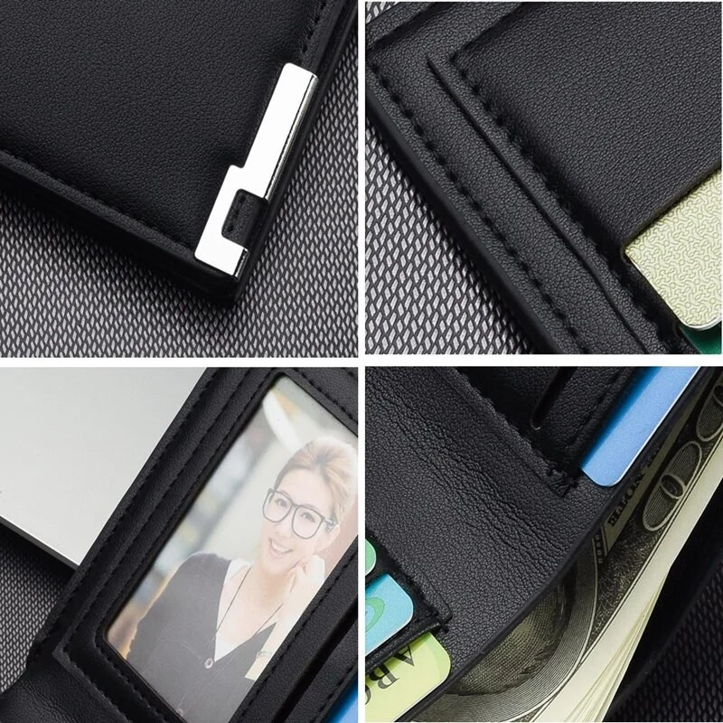 Rahakott Üliõpilaste mitmeotstarbeline kaardikott Ärirahakott Lihtne vabaaja rahakott Meeste nahast kaardihoidjaga rahakott