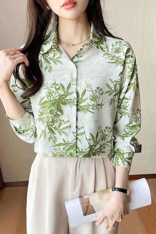 Novi dolazak ženske Blusa Mujer za proljeće jesen Moda trendy print ženske košulje na kopčanje za posao i casual